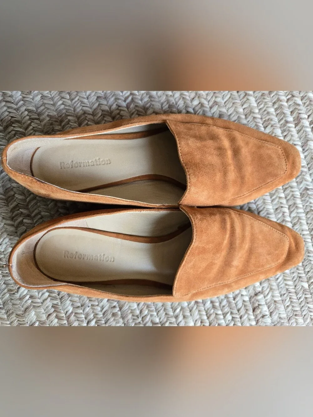 Reformation Brown Suede Loafers